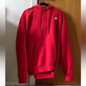 Red Nike hoodie